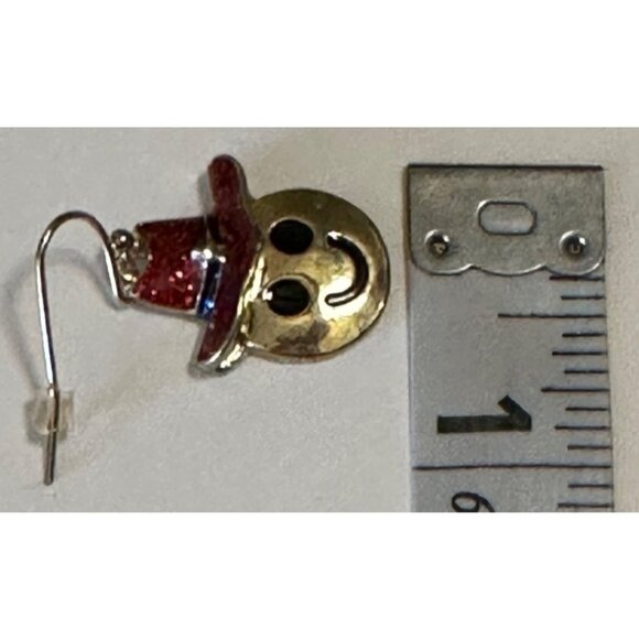 Faded Glory Gold Smiley Cowboy Emoji Necklace Earring Fashion Jewelry Set - Picture 9 of 10